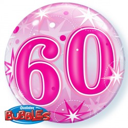 Pink Starburst Sparkle 60 22" Single Bubble Yrv