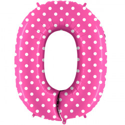 Pois Pink Number 0 Shape 40" Pkt