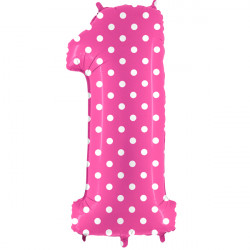 Pois Pink Number 1 Shape 40" Pkt