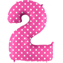 Pois Pink Number 2 Shape 40" Pkt