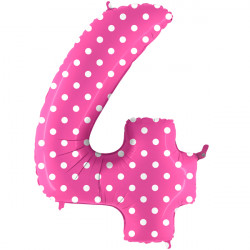 Pois Pink Number 4 Shape 40" Pkt