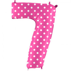 Pois Pink Number 7 Shape 40" Pkt