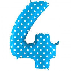 Pois Turquoise Number 4 Shape 40" Pkt