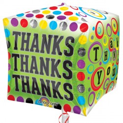 Polka-dotty Thanks Cubez G20 Pkt (15" X 15")