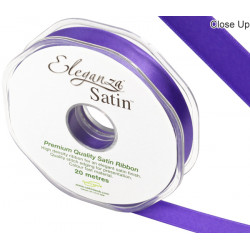 Purple Eleganza Double Faced Satin Ribbon 15mm X 20m