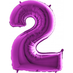 Purple Number 2 Shape 40" Pkt