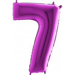 Purple Number 7 Shape 40" Pkt