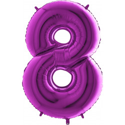 Purple Number 8 Shape 40" Pkt