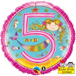 Rachel Ellen Age 5 Mermaid Polka Dots 18" Pkt Ib