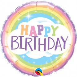 Rainbow Birthday 18" Pkt If
