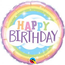 Rainbow Birthday 18" Pkt If