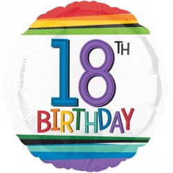 Rainbow Birthday 18 Standard S40 Pkt
