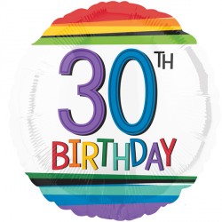 Rainbow Birthday 30 Standard S40 Pkt