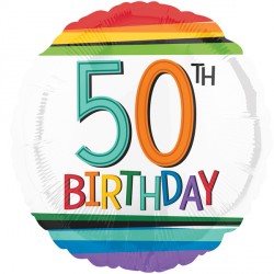 Rainbow Birthday 50 Standard S40 Pkt