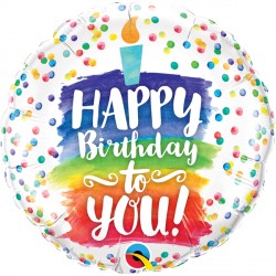 Rainbow Cake Happy Birthday To You 18" Pkt If