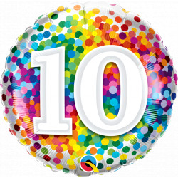 Rainbow Confetti 10 18" Pkt If