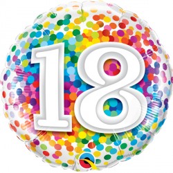 Rainbow Confetti 18 18" Pkt If