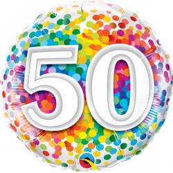 Rainbow Confetti 50 18" Pkt If