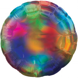 Rainbow Iridescent Round Standard Holographic S40 Flat A