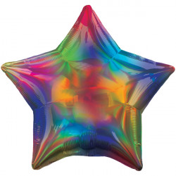 Rainbow Iridescent Star Standard Holographic S40 Flat A
