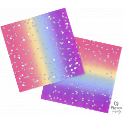 Rainbow Ombre 3-ply Paper Napkins 16ct (yfo)