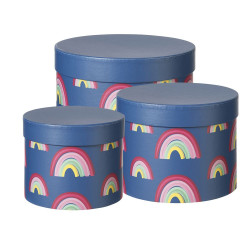 Rainbow Printed Hat Boxes (3)