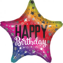 Rainbow Star Birthday Standard S40 Pkt