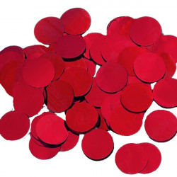 Red 25mm Round Metallic Confetti 100g