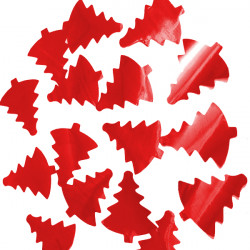 * Red 35mm Christmas Tree Metallic Confetti 100g
