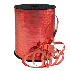 Red 5mm Holographic Ribbon 500m