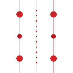 Red Circles 1.82m Balloon Fun Strings