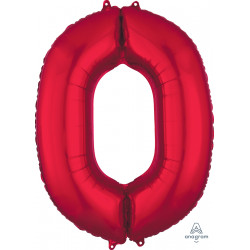Red Number 0 Shape P50 Pkt (26" X 35")