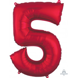 Red Number 5 Shape P50 Pkt (23" X 33")