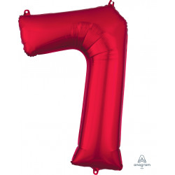 Red Number 7 Shape P50 Pkt (22" X 35")