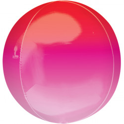 Red & Pink Ombre Orbz G20 Flat (15" X 16") (3ct)
