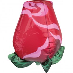Red Rose Bud Ultra Shape P40 Pkt (17" X 22")