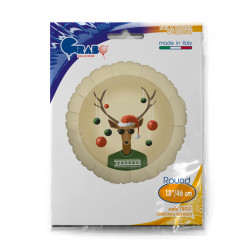 Reindeer Christmas 18" 2-sided Pkt