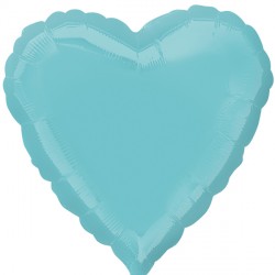 Robin's Egg Blue Heart Standard S15 Flat A