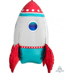 Rocket Ship Multi Balloon A70 Pkt (16" X 21")