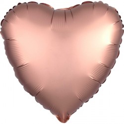 Rose Copper Satin Luxe Heart Standard S15 Flat A