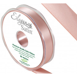 Rose Gold Eleganza Double Faced Satin Ribbon 15mm X 20m