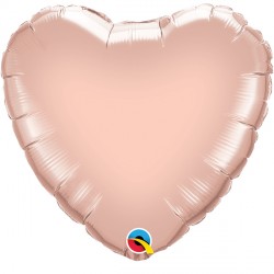 Rose Gold Heart 18" Flat Q Hj