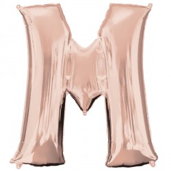 Rose Gold Letter M Shape P50 Pkt (32" X 33")