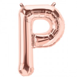 Rose Gold Letter P Shape 16" Pkt