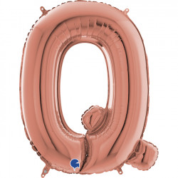 Rose Gold Letter Q Shape 26" Pkt