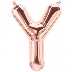 Rose Gold Letter Y Shape 16" Pkt
