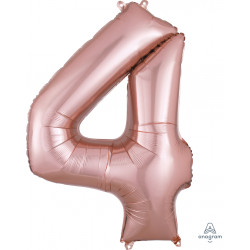 Rose Gold Number 4 Shape P50 Pkt (24" X 36")