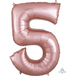Rose Gold Number 5 Shape P50 Pkt (23" X 33")