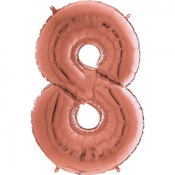 Rose Gold Number 8 Shape 26" Pkt