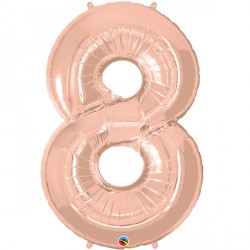 Rose Gold Number 8 Shape Group D 42" Pkt Ycj